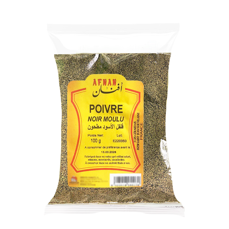 épices poivre noir moulu 100gr